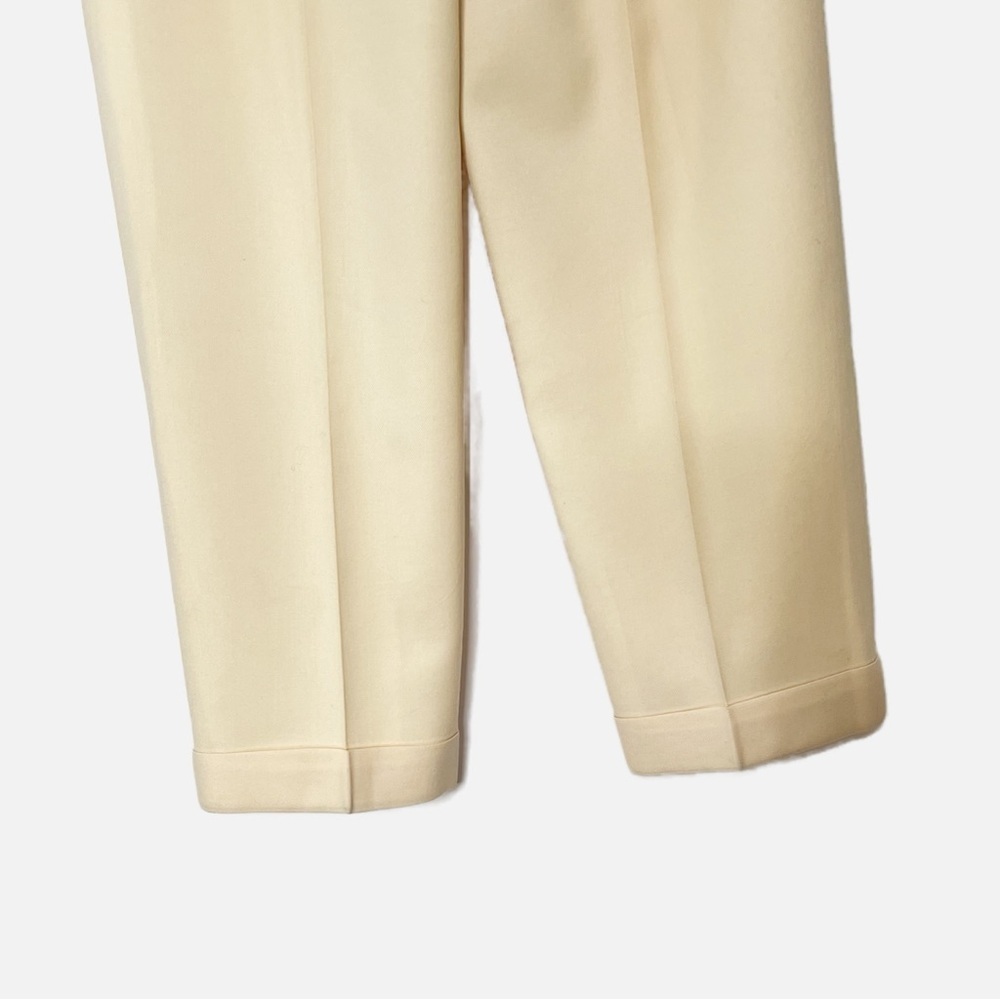 Talbot’s Wool Crepe Size 4 Petite Cream/Butter 100% Wool Trouser - Picture 6 of 10